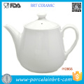 White Big Teapot Happy High Tea Porcelain